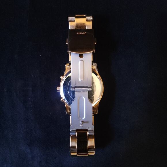 Womens Guess Waterpro U13578L5 Quartz Analog Gold Color Ladies Chronograph Watch - Picture 5 of 7